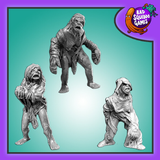 Bad Squiddo Games Swamp Ghouls. A pack of three metal miniatures representing a female ghouls who are slowly loosing their clothing as they shamble about looking for their next meal.