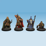 Adventurers by Crooked Dice.&nbsp; A set of four metal figures representing adventurers for your gaming table needs including a barbarian, wizard, dwarf and archer with a traditional look.&nbsp;