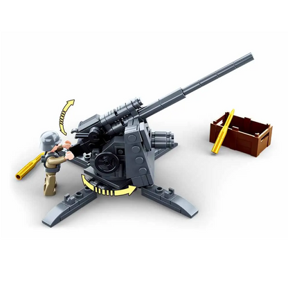 Sluban WW2 German 88MM Flak Anti Tank Fun - WW2 Army Building Brick Kit