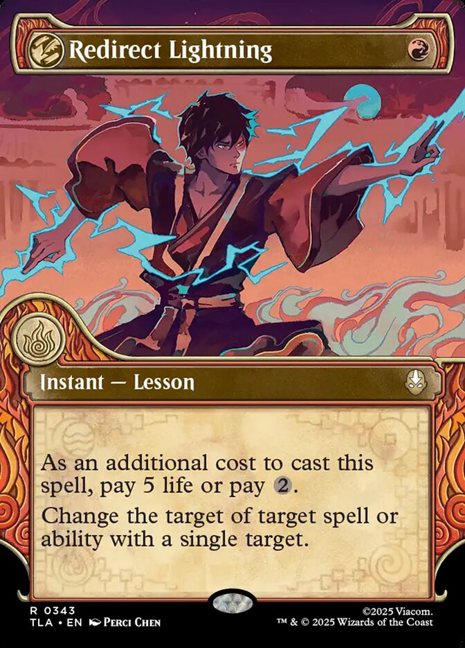 Elemental Frame Redirect Lightning Avatar The Last Airbender #343 MTG Single Card Front