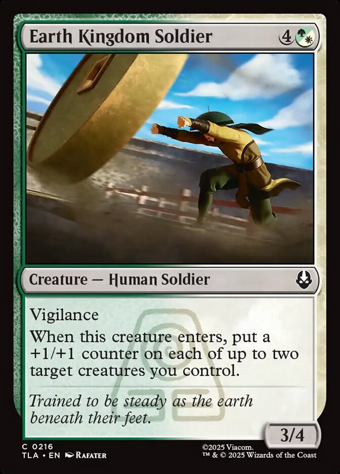 Earth Kingdom Soldier Avatar The Last Airbender #216 MTG Single Card Front