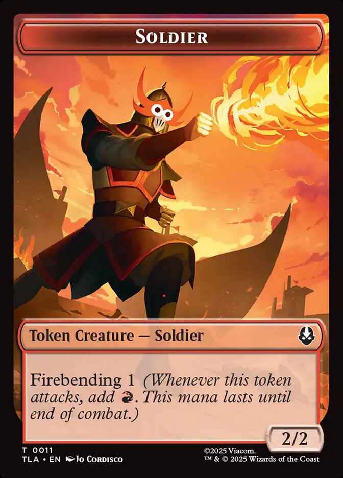 Soldier Avatar The Last Airbender Token #011 MTG Single Card Front