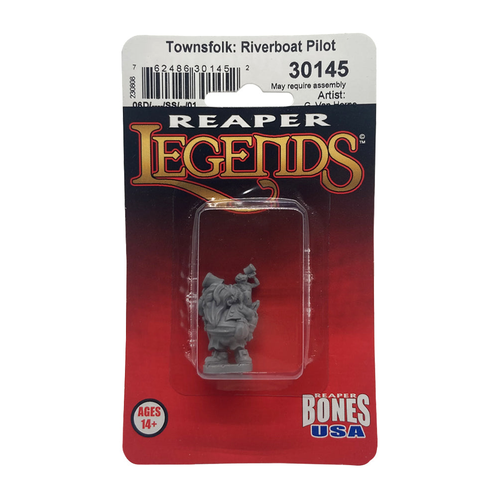30145 Riverboat Pilot Reaper Legends RPG Mini