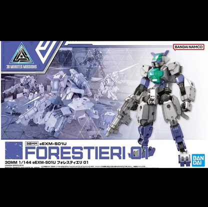 Bandai 30MM eEXM-S01U Forestieri 01 1/144 model kit with beam rifle and plasma sword