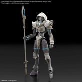 Mechanical figure with a spear o...
