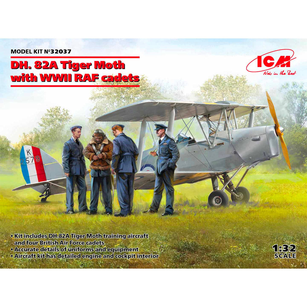 ICM DH. 82A Tiger Moth & WWII RAF Cadets Scale Model