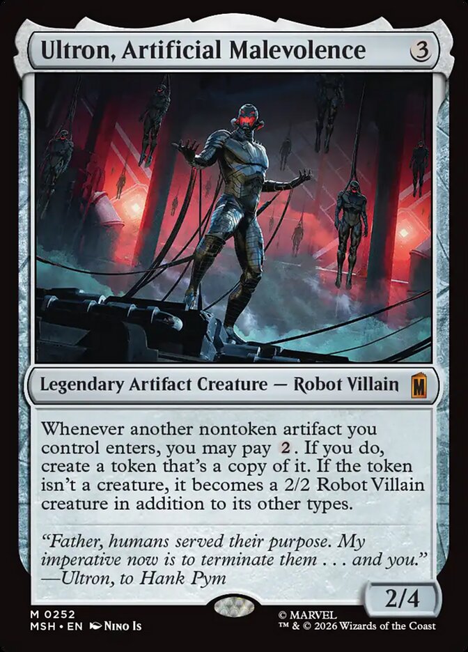 Marvel Superheroes Ultron, Artificial Malevolence Card Front