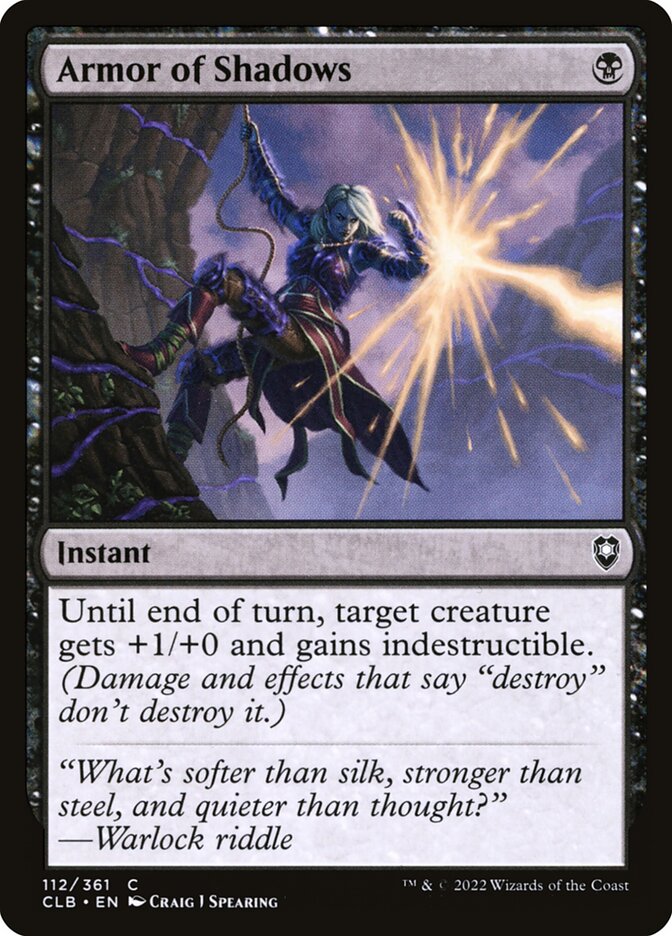 Armor of Shadows - Commander Legends #112 Card Front