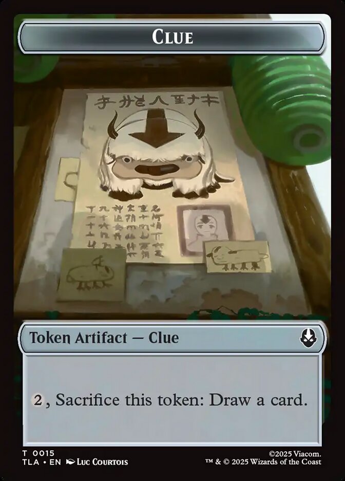Clue Avatar The Last Airbender Token #015 MTG Single Card Front