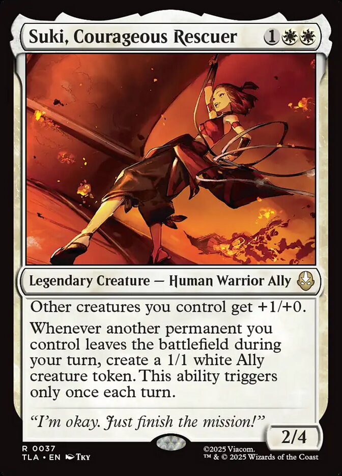 Suki, Courageous Rescuer Avatar The Last Airbender #037 MTG Single Card Front