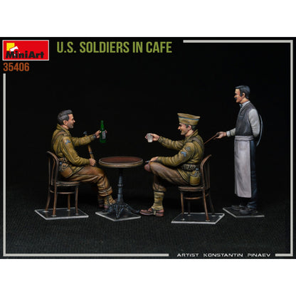 US Soldiers In Cafe MiniArt 1/35 Scale Models