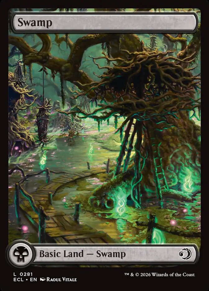 Swamp Shadowmoor Full Art Basic Land Lorwyn Eclipsed #281