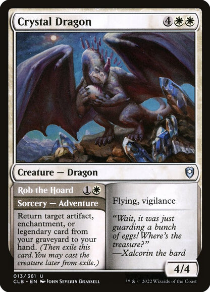 Crystal Dragon // Rob the Hoard - Commander Legends #013 Card Front