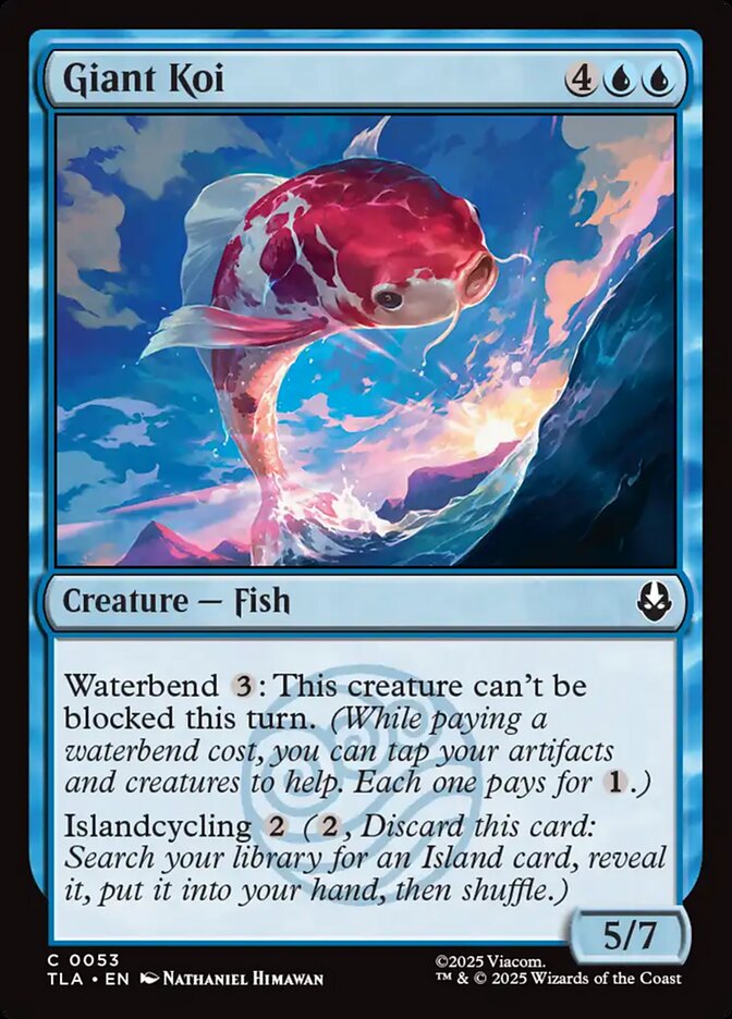 Giant Koi Avatar The Last Airbender #053 MTG Single Card Front