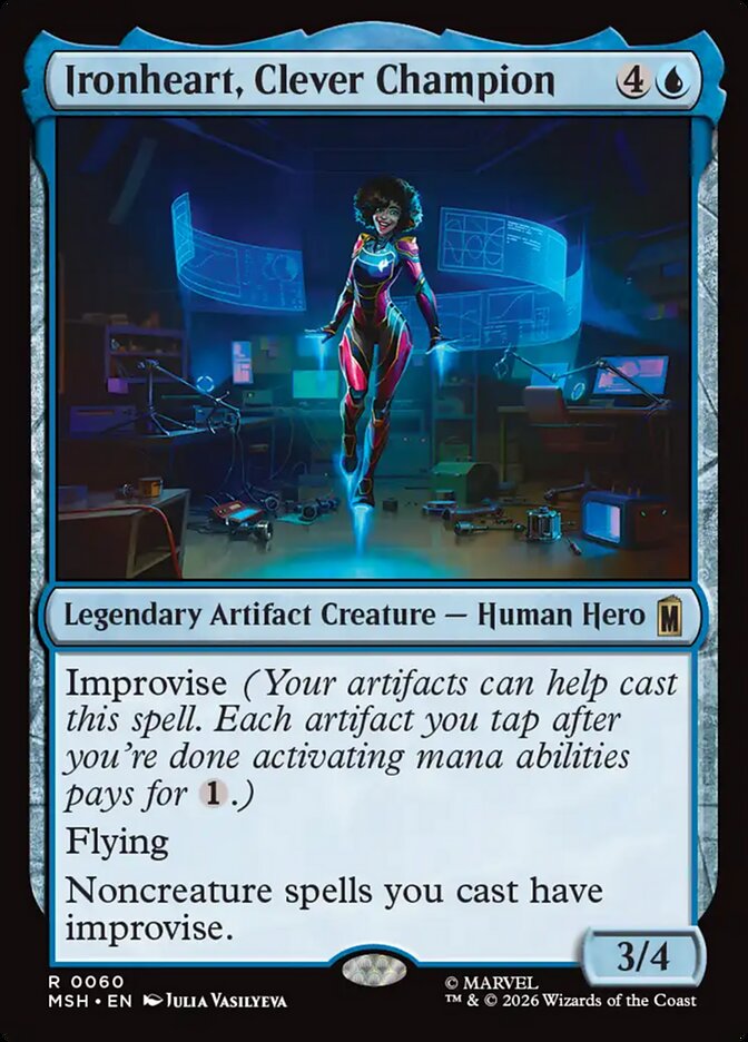 Marvel Superheroes Ironheart, Clever Champion Card Front