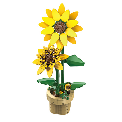 CaDA Sunflower Building Block Planter - 187 Piece Brick Model Kit