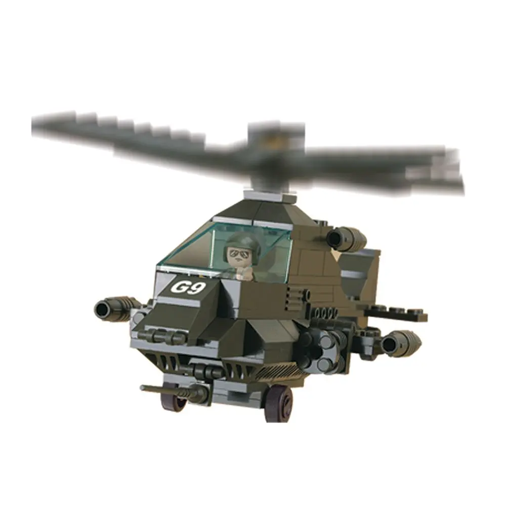 Sluban Apachi Helicopter - Army Building Brick Kit