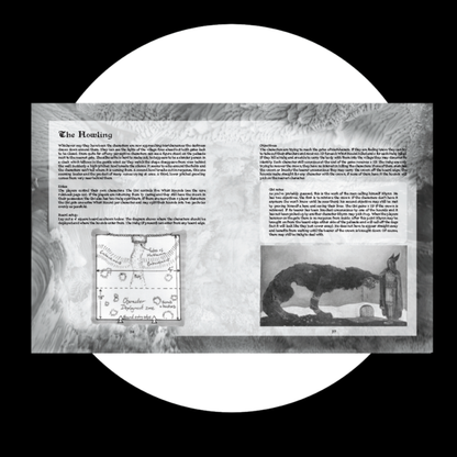 The Woods Barrow Ring Burning Campaign by Oakbound Studio. This paperback supplement is a narrative campaign sourcebook set in the world of The Woods, a dark folklore fantasy adventure