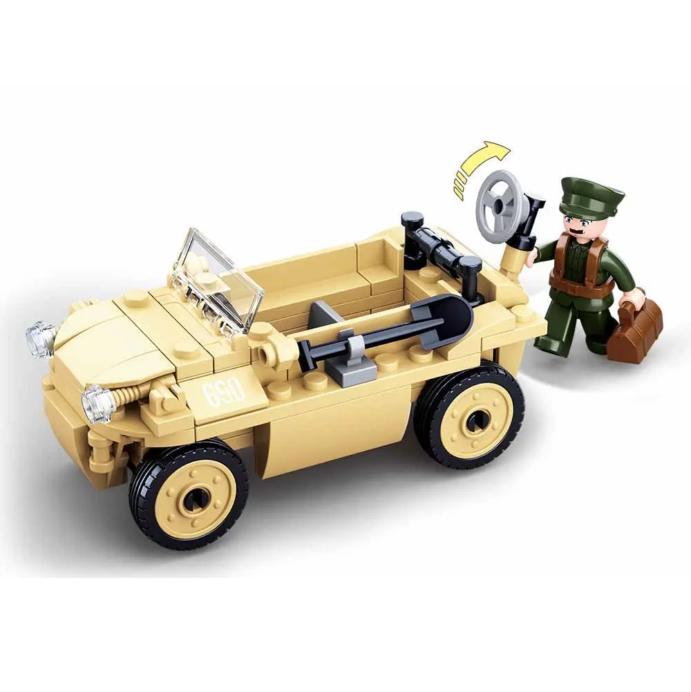 Sluban VW 82 Amphibious Car - WW2 Building Brick Kit