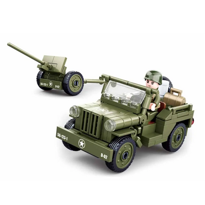 Sluban Willys Jeep - WW2 Army Building Brick Kit