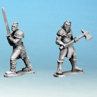 Half Orc Marauders With Two-Handed Weapons - Crusader Miniatures