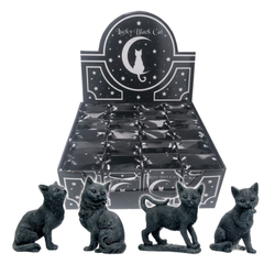 This lucky black cat comes in four different designs and you will receive one at random in its very own gift bag. There are four designs, one standing complete with base, one sitting licking its paw, one sitting with all four paws on the ground looking up and one sitting with its head facing to the side and a fluffier sculpted coat.