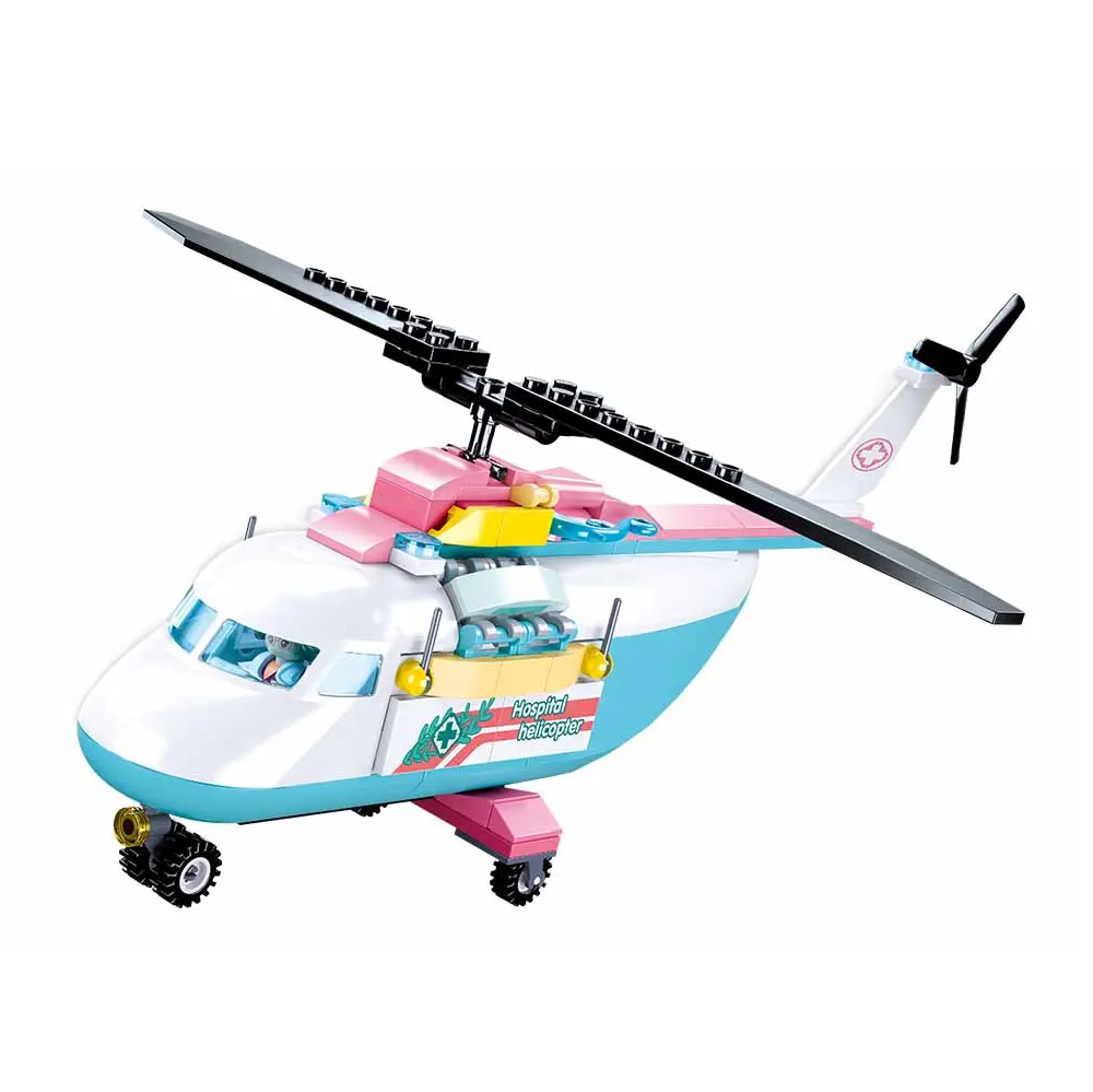 Sluban Helicopter - Girls Dream Building Brick Kit