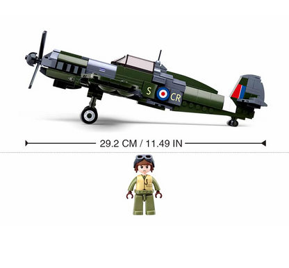 Sluban RAF Spitfire Fighter Plane - Model Bricks Kit