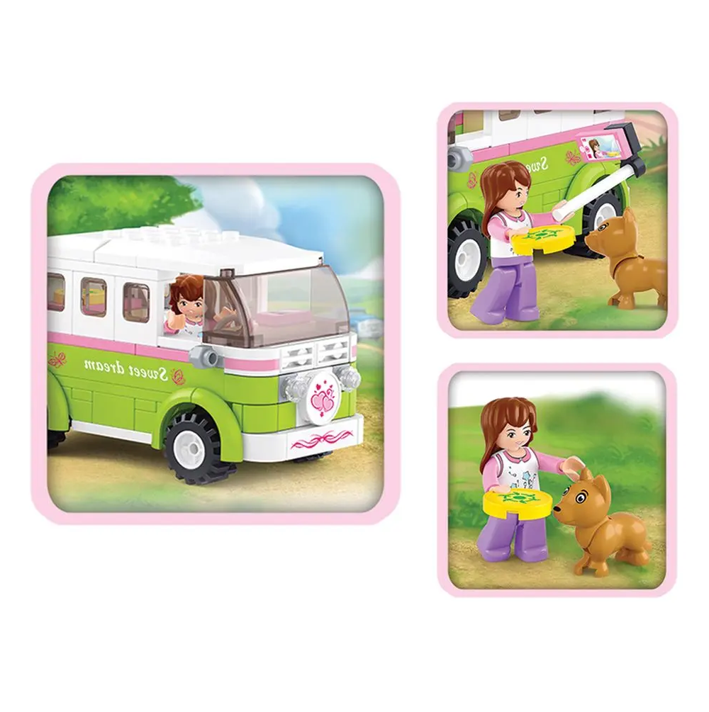 Sluban Camper Van - Girls Dream Building Brick Kit