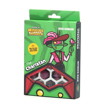 Dice Goblin The Charlatan - RPG Dice Set with Mini Dice Bag & Sticker