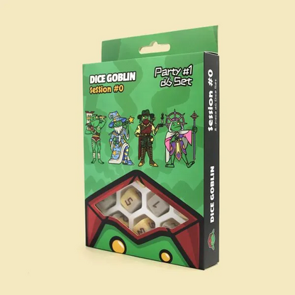 Dice Goblin Berserker - D6 Dice Set with Mini Dice Bag & Sticker