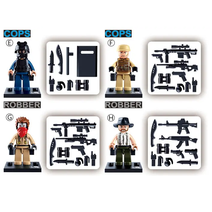 Sluban Cops & Robbers Minifigure | 1 Random Collectible Character
