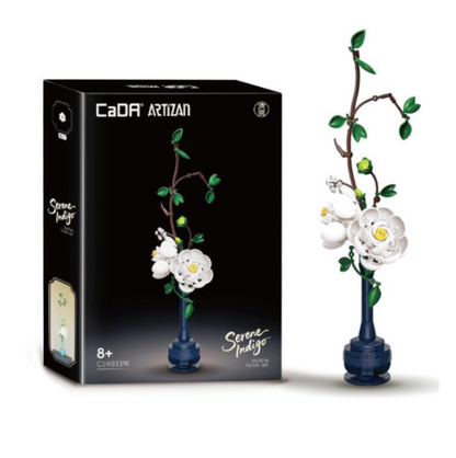 CaDA Serene Indigo Artizan Eastern Floral Art - Building Brick Kit