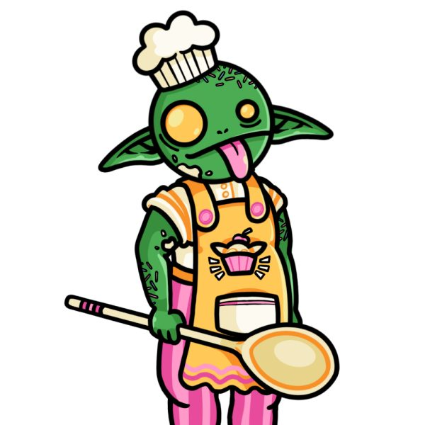 Dice Goblin Baker - RPG Dice Set with Mini Dice Bag & Sticker
