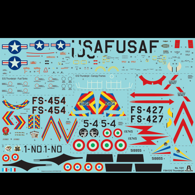 Italeri F-84 E/G Thunderjet | 1:72 Scale Model Kit