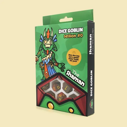 Dice Goblin The Shaman - RPG Dice Set with Mini Dice Bag & Sticker