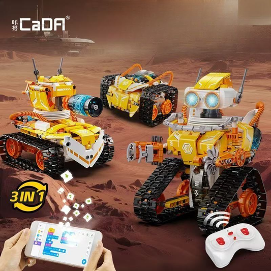 3-in-1 robot toy set with CADA b...