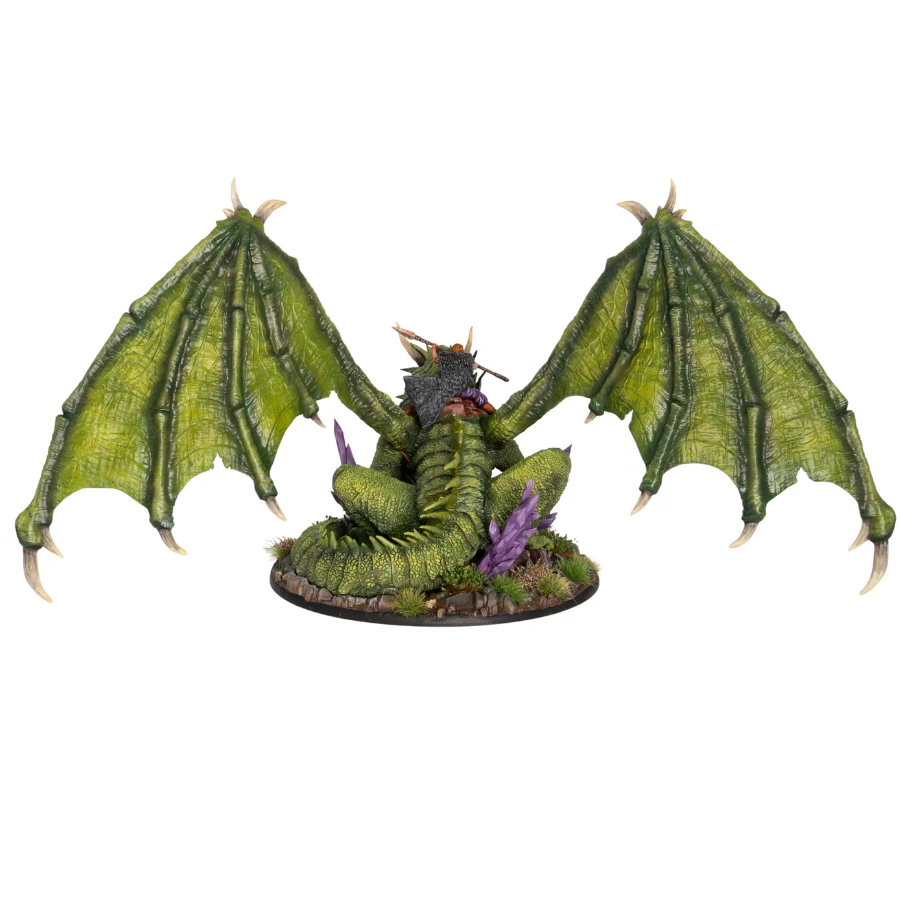 Argloth Rivelwyr Destroyer of Empires - Fantasy Dragon with Female Rider