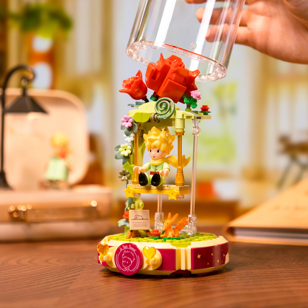 The Little Prince Rose Swing Display Model Brick Building Set - Pantasy