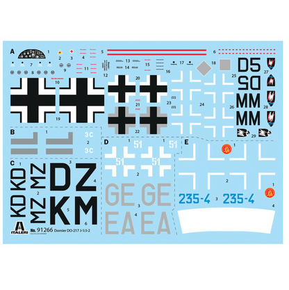 Italeri Dornier Do 217 J1 J2 Nachtjäger - 1:72 Scale Model Kit