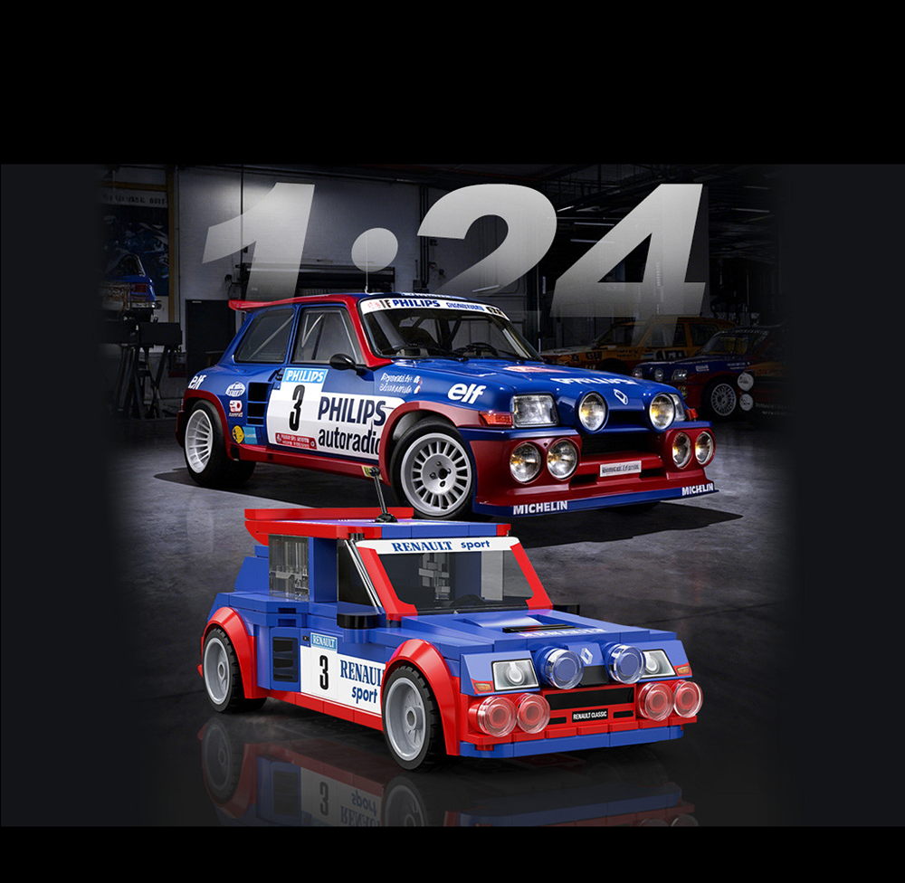 CaDA Renault 5 Maxi Turbo - 1:24 Brick Model Kit