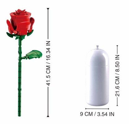 Sluban Red Rose Flower Brick Kit - Pleyerid