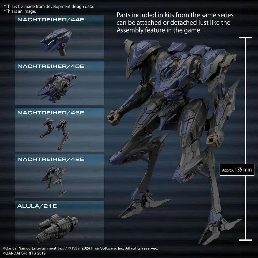 30mm Armoured Core Vi Schneider Nachtreiher/40e Steel Haze – Bandai Gunpla