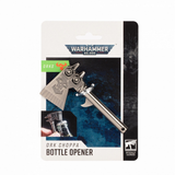 Warhammer 40k Ork Choppa Bottle Opener. Finally you can open your favourite beverage with an Ork axe and who would not want to do that! ok so not an actual Ork axe but certainly a cool, weighty and awesome bottle opener in the style of an Ork axe and I hope you are shouting WAAAGH while you do so.