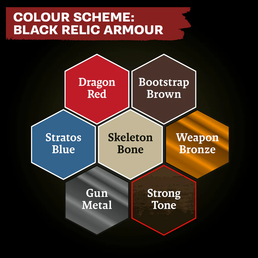 Black Relic Armour - The Army Painter Combat Se7ens Paint Set