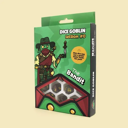 Dice Goblin The Bandit - RPG Dice Set with Mini Dice Bag & Sticker