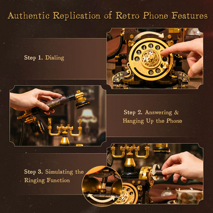 Retro Rotary Telephone Brick Building Set - Pantasy