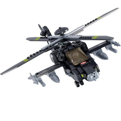 Sluban AH-64 Apache Helicopter - Army Building Brick Kit