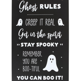 Ghost Rules Hanging Sign