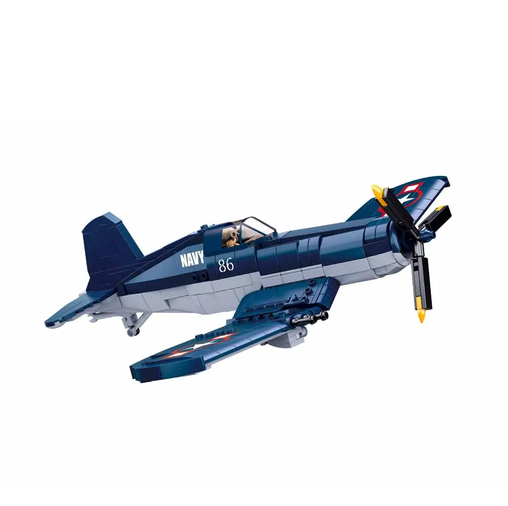 Sluban F4U Fighter Plane - WW2 Army Building Brick Kit